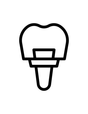 Diş hekimliği simgesi, vektör illüstrasyonu