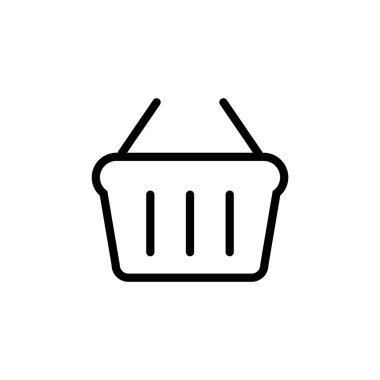 Alışveriş sepeti ikonu vektör illüstrasyonu