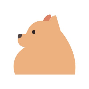 köpek yassı ikon vektör çizimi