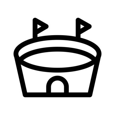 Kolezyum web simgesi. Vektör illüstrasyonu 