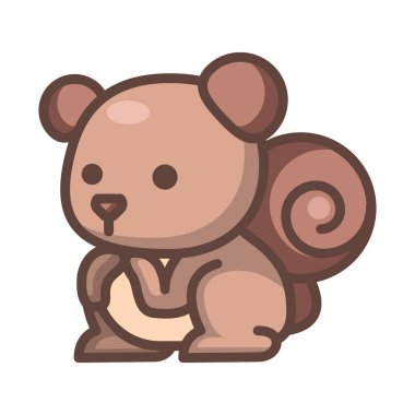 Oyuncak ayılı şirin çizgi film ayısı.