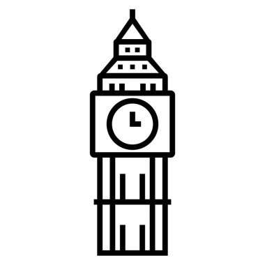 Bir bina simgesinin vektör illüstrasyonu