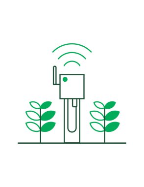 Eko bitki ikonu vektör illüstrasyonu