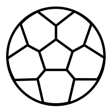 futbol topu simgesi, vektör illüstrasyonu