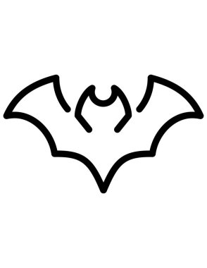 yarasa, simge, vektör illüstrasyonu 