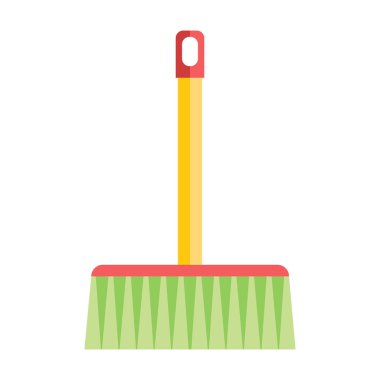 Süpürge, simge, vektör illüstrasyonu 