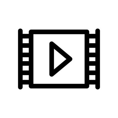 video ortam simgesi, vektör illüstrasyonu