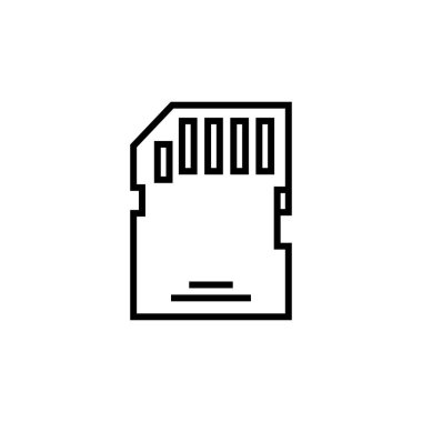 Modern b 'nin vektör illüstrasyonu hafıza simgesinden yoksun