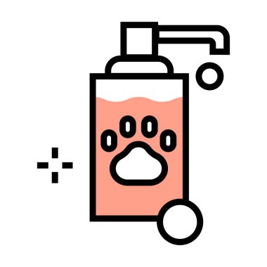 evcil şampuan web simgesi, vektör illüstrasyonu 