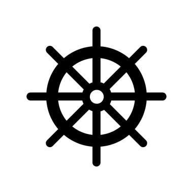 Gemi direksiyon simgesi vektör illüstrasyon grafik tasarımı