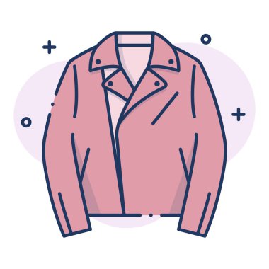 Ceket web simgesi, vektör illüstrasyonu 