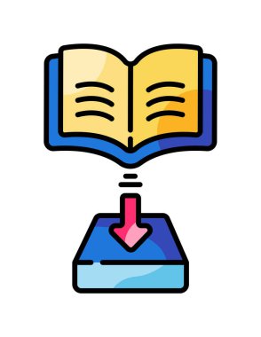 Kitap simgesinin vektör illüstrasyonu