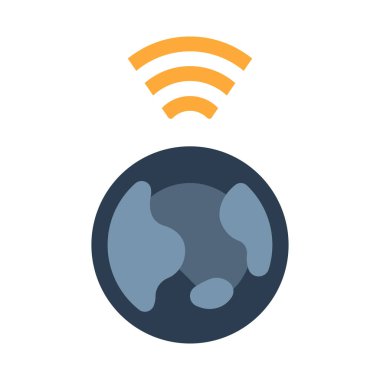 wi-fi web simgesi, vektör illüstrasyonu 