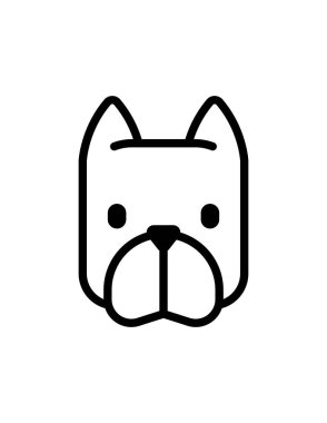 Köpek kedi simgesinin vektör illüstrasyonu