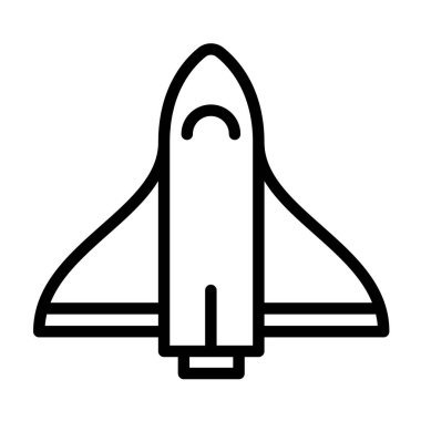 Modern uzay gemisi simgesinin vektör çizimi