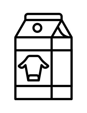 süt yiyeceği ve içecek vektör simgesi