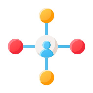 Beyaz üzerine izole molekül yapısı