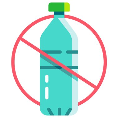 Plastik simge yok, vektör illüstrasyonu 