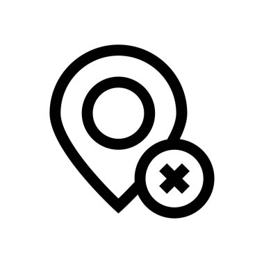 Coğrafi konum işareti web simgesi. Vektör illüstrasyonu 