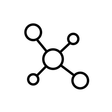 Molekül simgesi, vektör çizimi