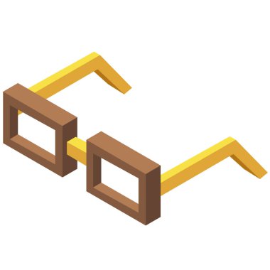 gözlük, simge, vektör illüstrasyonu 