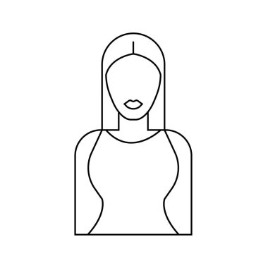 Kadınlar düz simge vektör illüstrasyonu