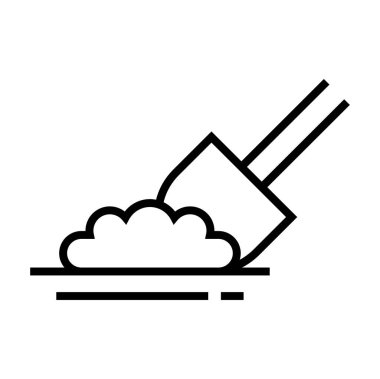 kürek simgesi vektör illüstrasyonu