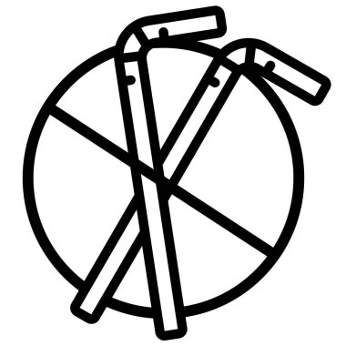 Plastik simge yok, vektör illüstrasyonu 