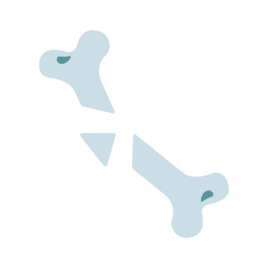 kemik, simge, vektör illüstrasyonu 