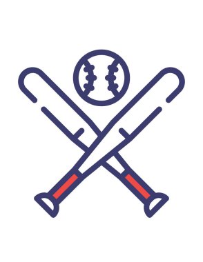 beysbol, simge, vektör illüstrasyonu 