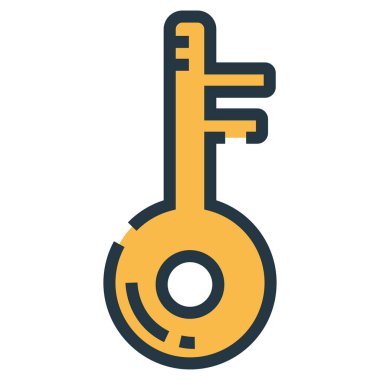 anahtar ağ simgesi, vektör illüstrasyonu 