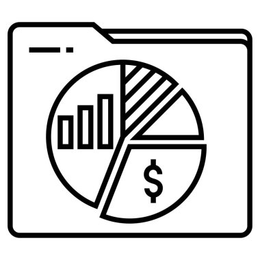 finansal rapor vektör simgesi