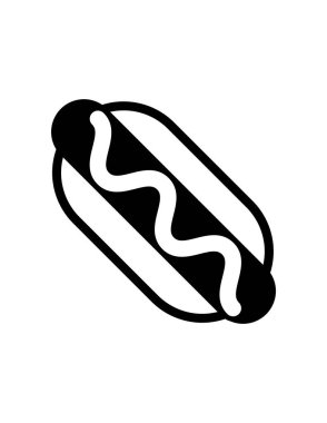 Hot dog simgesinin vektör illüstrasyonu