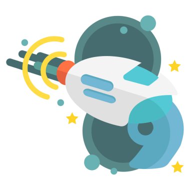 Komik çizgi film robotunun vektör çizimi