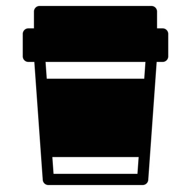 kahve yassı ikon vektör illüstrasyonu