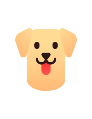 köpek yüzü ikon vektör illüstrasyonu