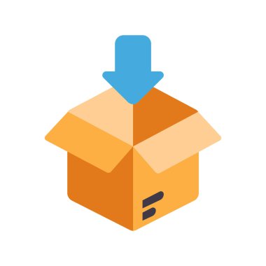 kutu simgesi düz renk şeklinde. vektör illüstrasyonu