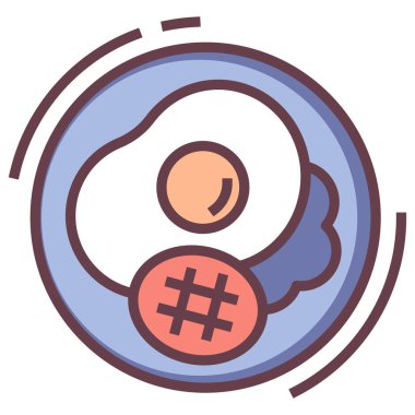 yiyecek simgesi, vektör illüstrasyonu