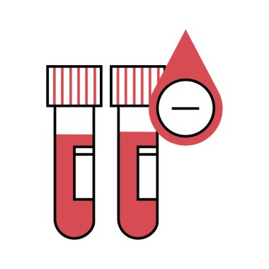 Kan yassı ikon vektör illüstrasyonu