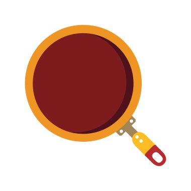 Bir tava simgesinin vektör çizimi