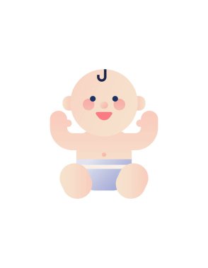 Bebek beyaz arka planda uyuyor.