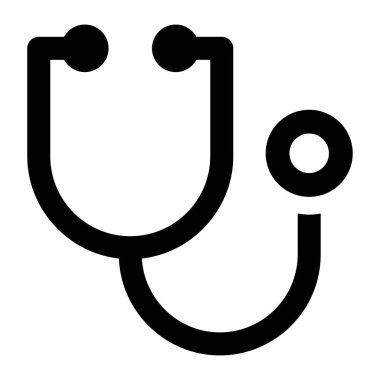stetoskop simgesi, vektör illüstrasyonu 