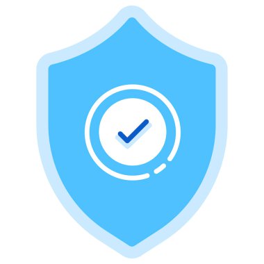 Bir kalkan simgesinin vektör illüstrasyonu