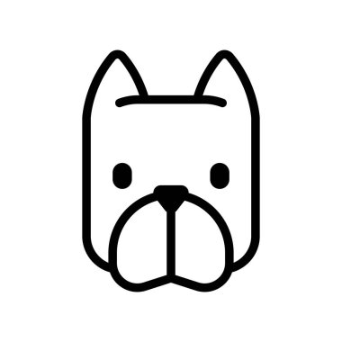 Pitbull simgesi, vektör illüstrasyonu 