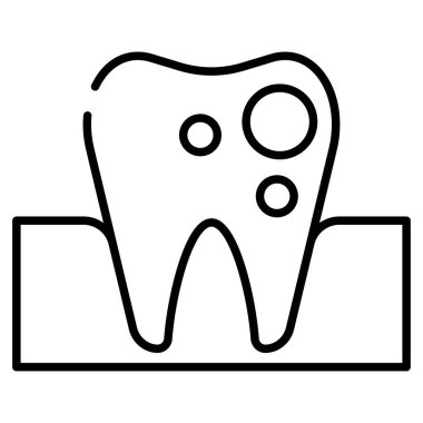 diş simgesi vektör illüstrasyonu 