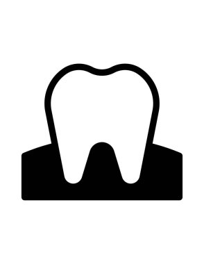 diş simgesi vektör illüstrasyonu 