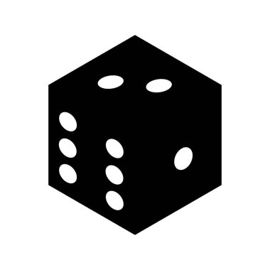 zar küp simgesi vektör illüstrasyonu 