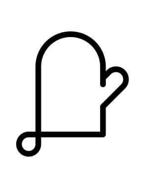 Basit eldiven çizgisi vektör simgesi.