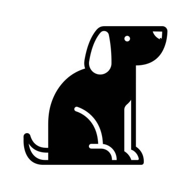 köpek simgesi vektör illüstrasyonu 