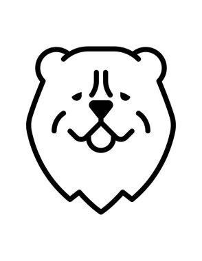 Ayı kafasının vektör illüstrasyonu 